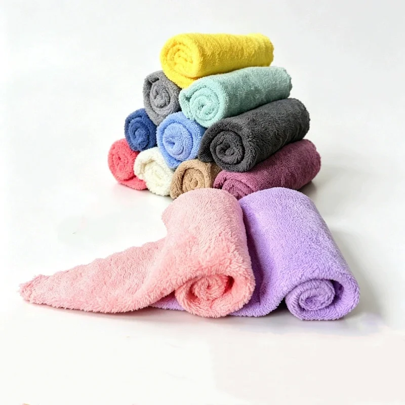 5PCS Suqare Small Hand Towel Beige Multi-functional Microfiber Towels For Home Hotel Kitchen Cleaning Dishcloth Towel 25*25cm