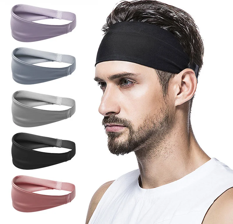 Sports Headbands for Men Women 1PC Non-Slip Moisture Wicking Workout Sweatband Fitness Running Cycling Football Yoga Hairband