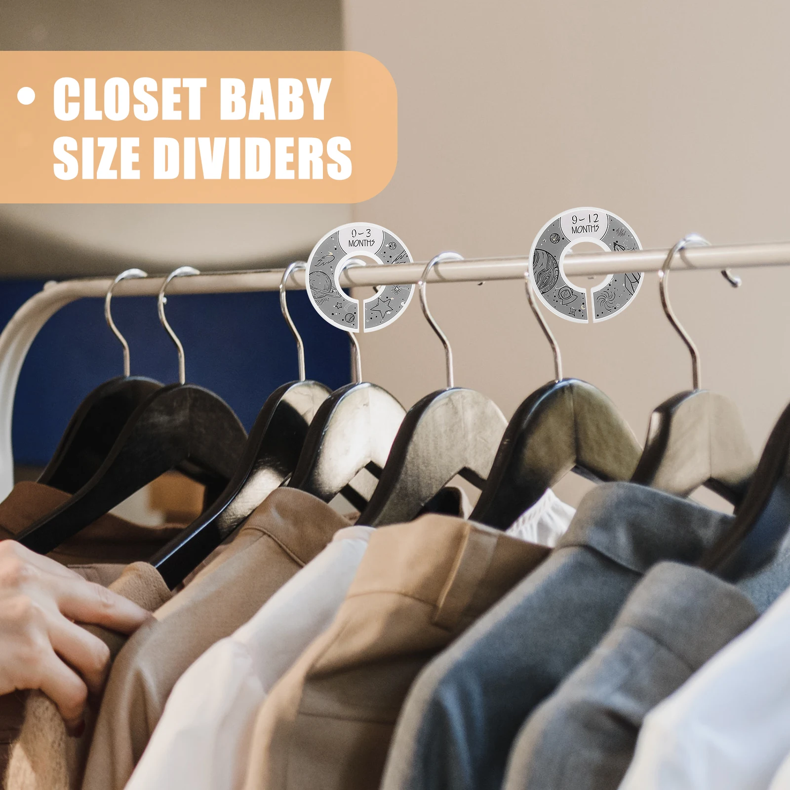 

8 Pcs Clothes Divider Age Closet Dividers Storage Wardrobe Toddler Newborn