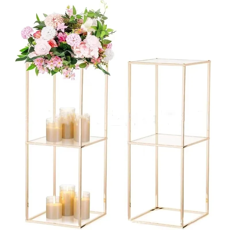 31 inch flower stand gold column stand metal guide wedding main table centerpiece for event party decoration