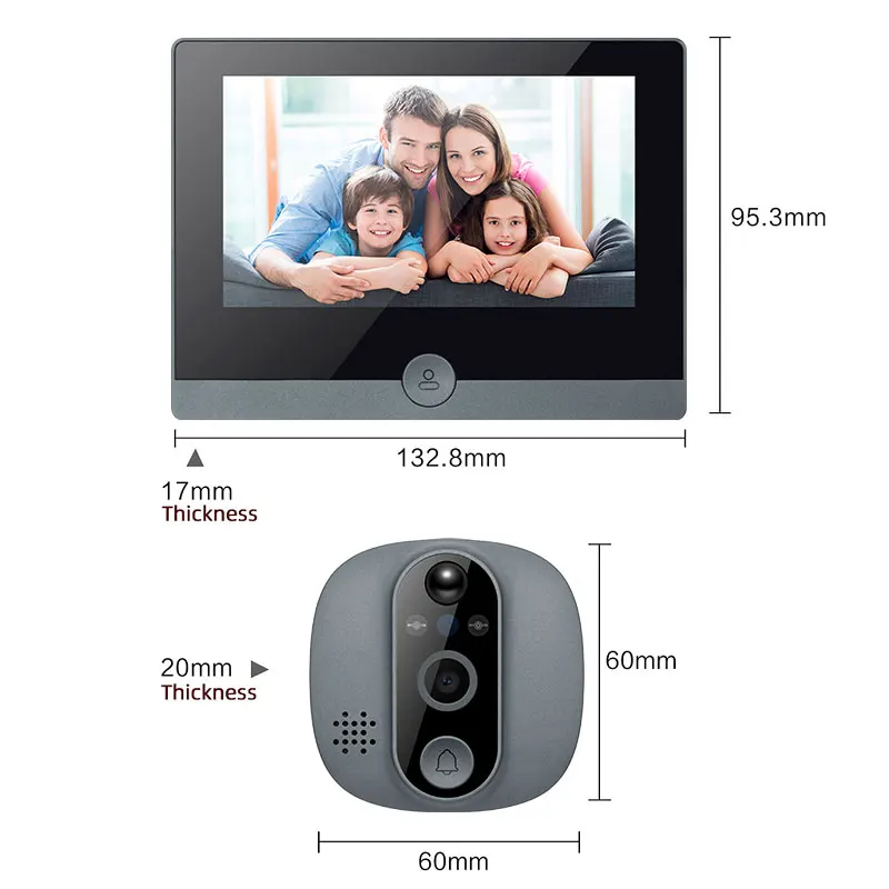 Hot Sale Mini Ring Video Doorbell with Wi-Fi Wireless Surveillance Video Recorder Cheap Wholesale Battery Power Source