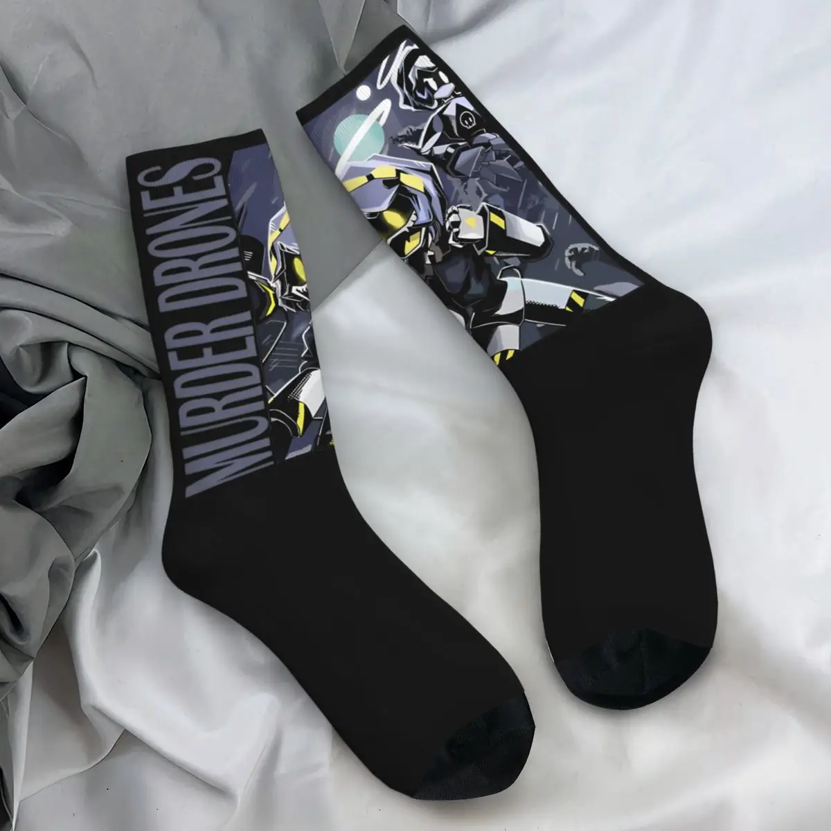 Men Socks Murder Drones Game Uzi Doorman Stockings Autumn Casual Warm Soft Socks Pattern Cycling Non Slip Socks