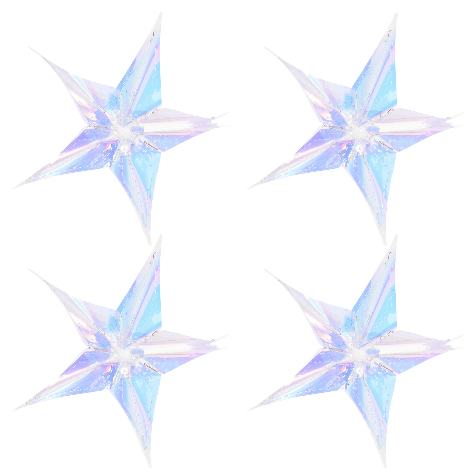 4 قطعة قلادة نجمة مسدسة ديكور معلق حلية النيون فيلم مقاوم للماء للمنزل غرفة المعيشة حديقة الشرفة مهرجان عطلة #3