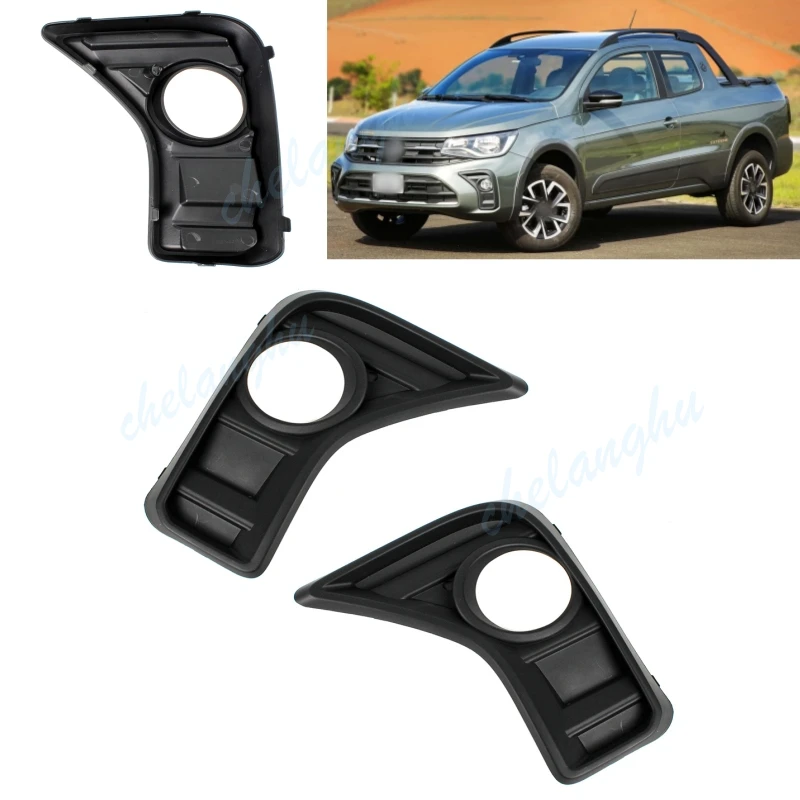 Marco de lámpara antiniebla para parachoques delantero, cubierta de luz antiniebla para VW Saveiro 2017 2018 2019 2020 2021 2022 2023 2024, accesorios para coche