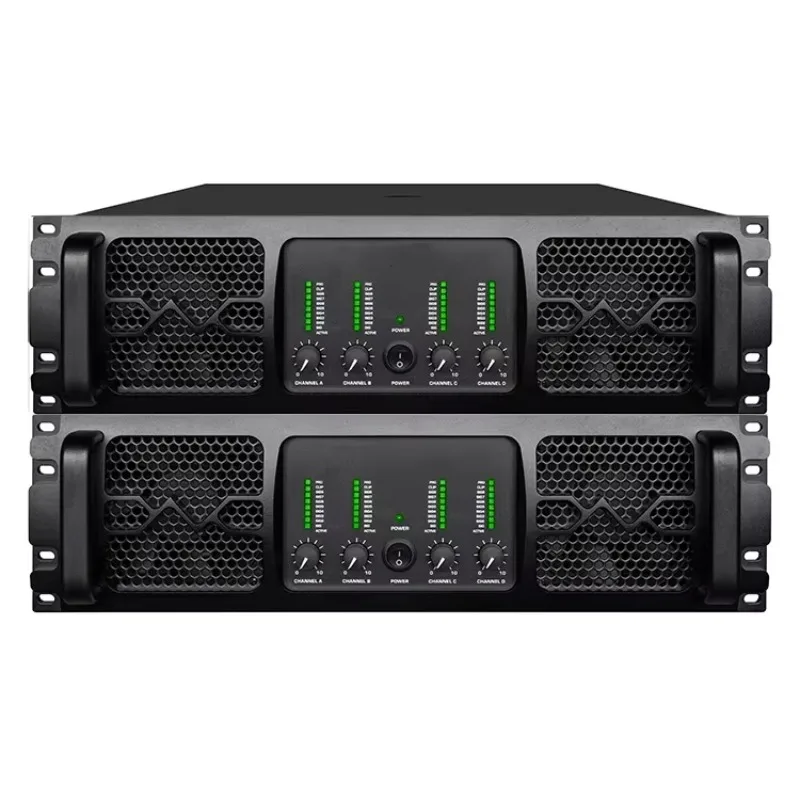 

4 Channel 1100W High Power Class H 3U Linear Digital Stereo Metal Eco-Friendly Chinese Power Amplifier for Stage Performance