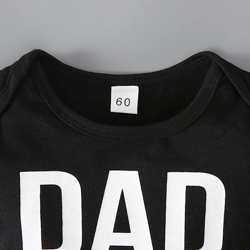 Newborn 0-6M Baby Boy Romper Bodysuit Letter DAD Black Color Girl Jumpsuit Infant Playsuit Climbing Outfit Toddler Clothes A674