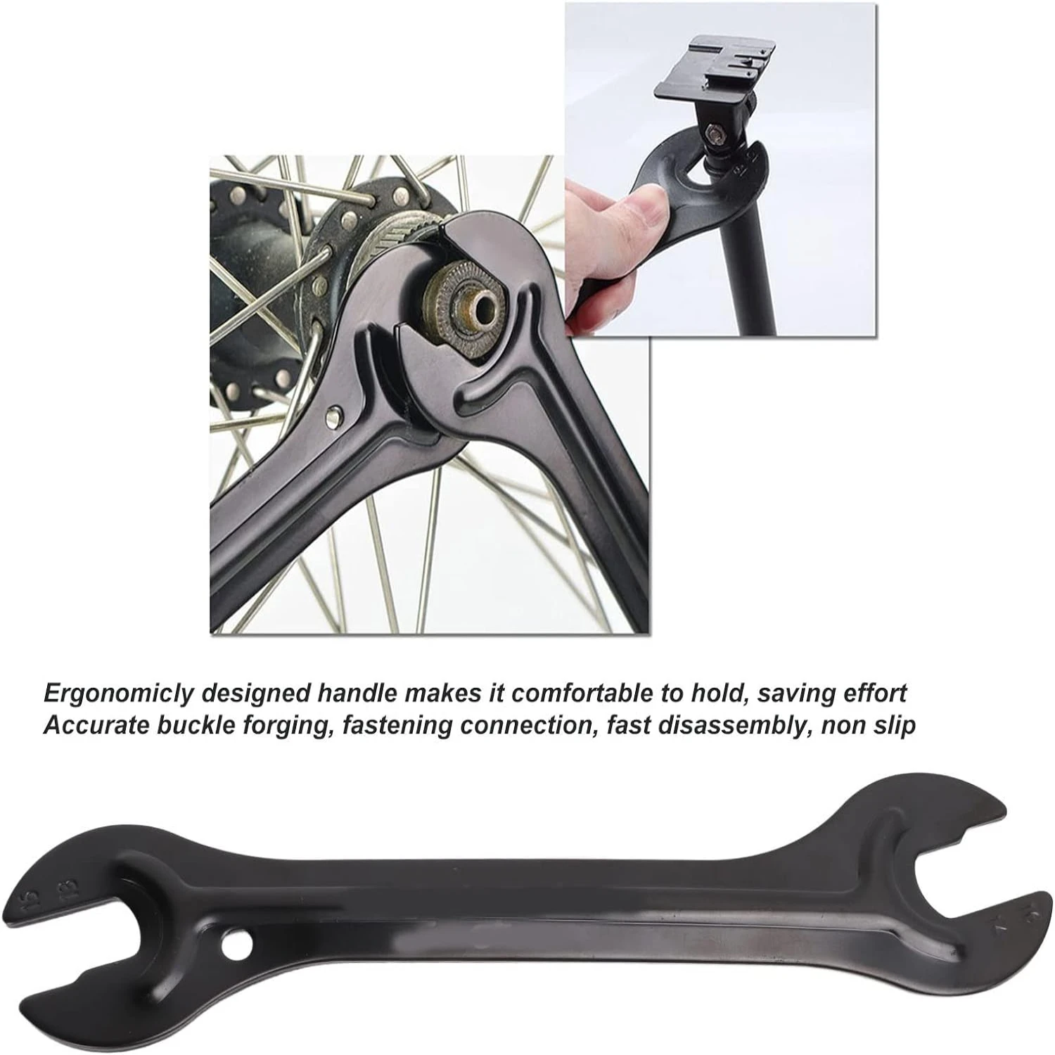 Compact, Lightweight and Sleek Design Bicycle Hub Wrench Cone Spanner Repair Tool Set for Easy Storage and Transportation. High-