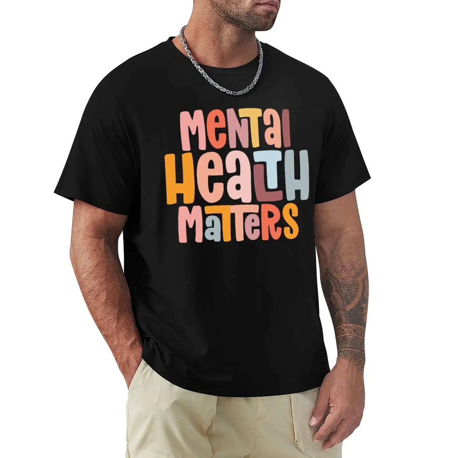 Mental Health Matters Mental Health Awareness Illness T-Shirt Casual Lightweight Short Sleeve Top