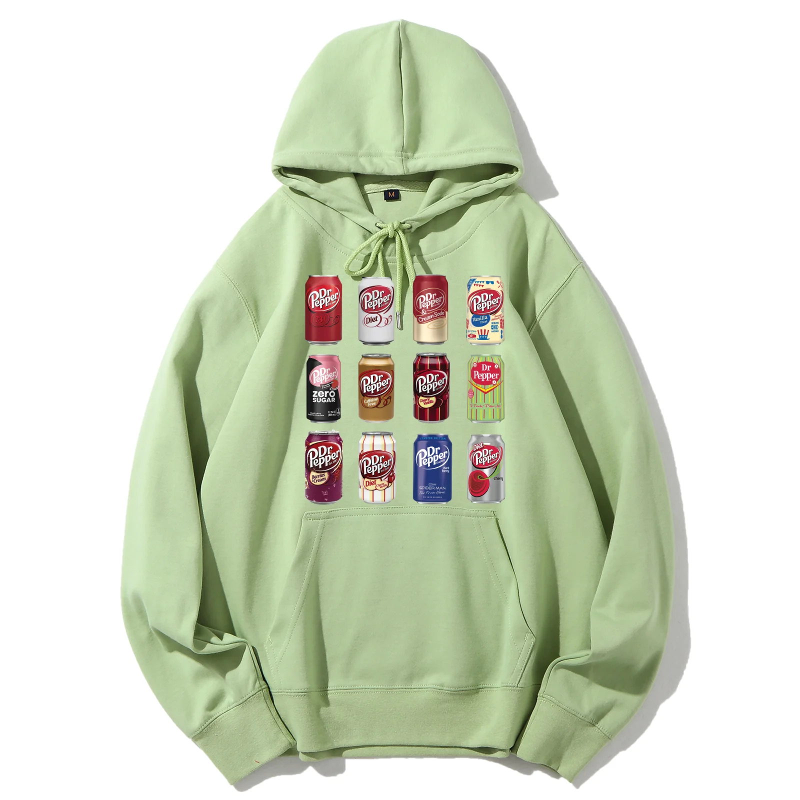 Dr Pepper Sweatshirt Casual Pocket Long Sleeve Hoodies Pullover Punk Graphic Tops Women\'s Clothing