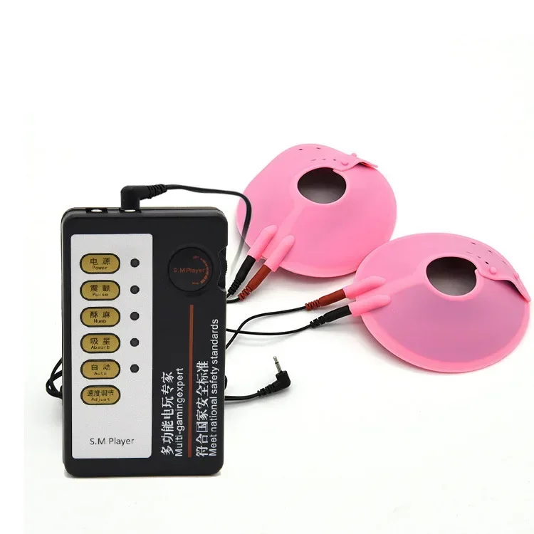 Nipple Clamp Electric Shock Female Breast Stimulator Labia Clip Electro Massager BDSM Adult Game Masturbation Sex Toys for Women