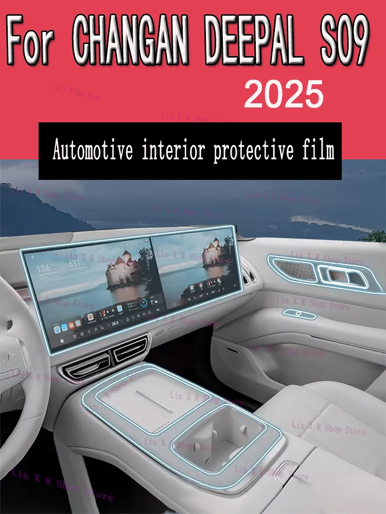 

Для CHANGAN DEEPAL S09 (2025) панель коробки передач навигационный экран автомобильный интерьер защитная пленка из ТПУ против царапин
