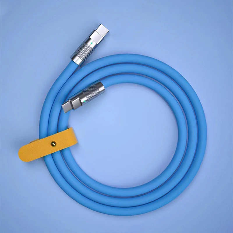 New 120W 6A Super Fast Charge PD Type C Liquid Silicone Cable 1M 2M Usb Cable C To C Charger Cable for Xiaomi Huawei IOS