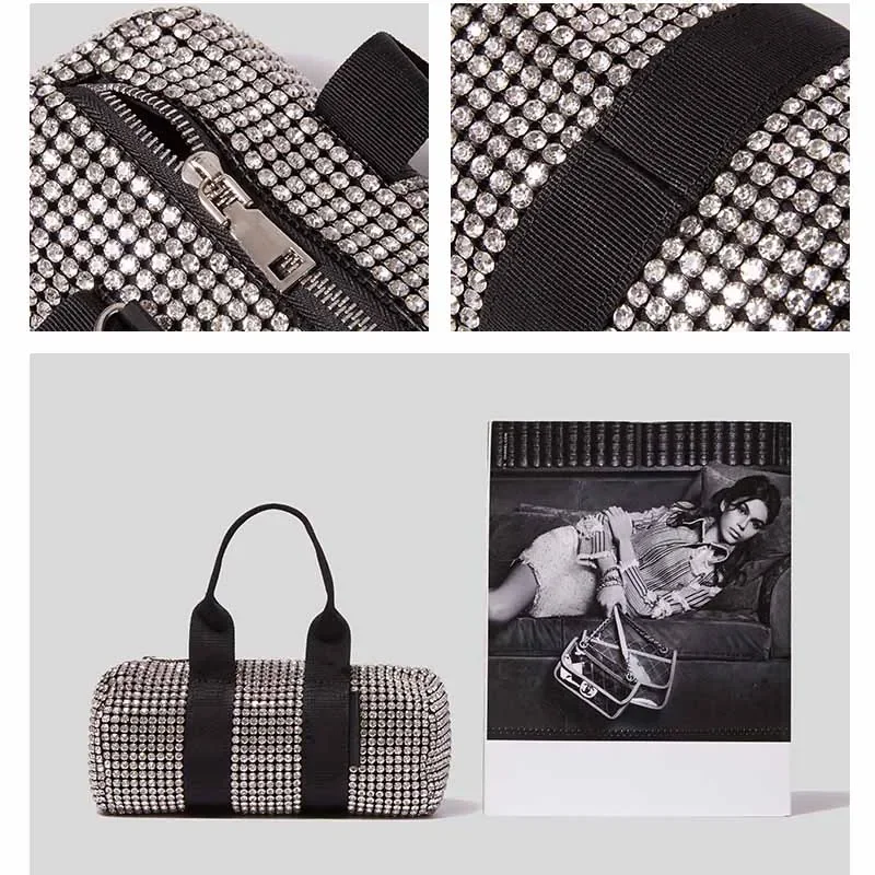 Dinner Party Fashion Crystal Clutch Designer Bag Compact Rhinestone Evening Clutch Bags Casual Daily Handbag Crystal Bag image 3