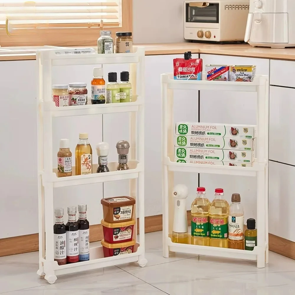 

Customizable Kitchen Storage Trolley Out Seam Shelf Behind Bathroom Door Hollow Toilet Gap Floor Small Carts