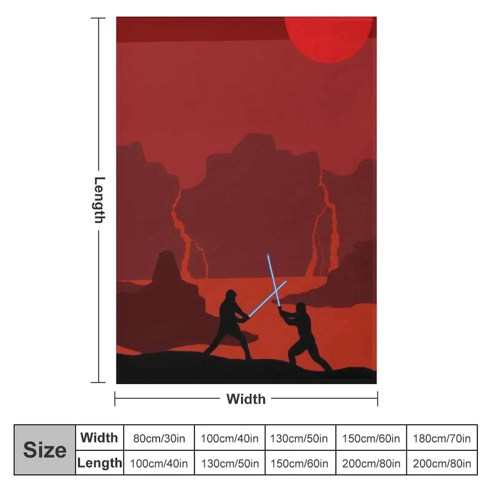 Mustafar Final Battle Version 2 Throw Blanket blankets and throws heavy to sleep Blankets