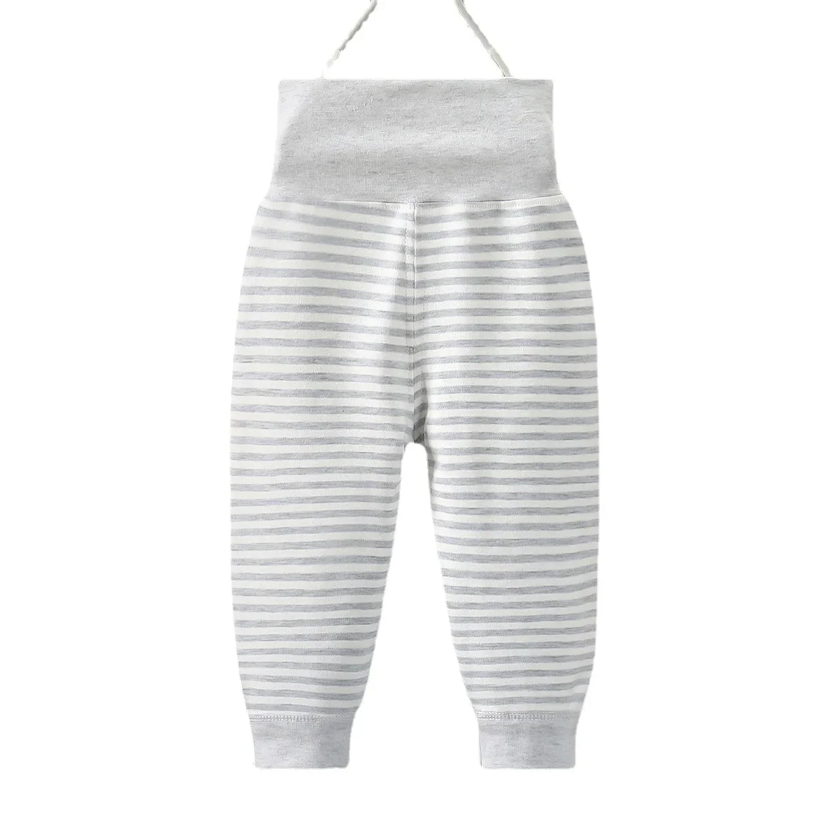 Baby High Waist Belly Pants Baby Colored Cotton Thread Pants Newborn Autumn Pants Bottom Single Leg Autumn