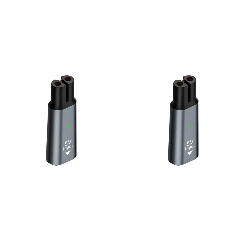 

Акция! 2 адаптера-конвертера Type-C 5V для бритв One Blade QP2724 QP2834 QP4530 QP1924 QP1324, серые.