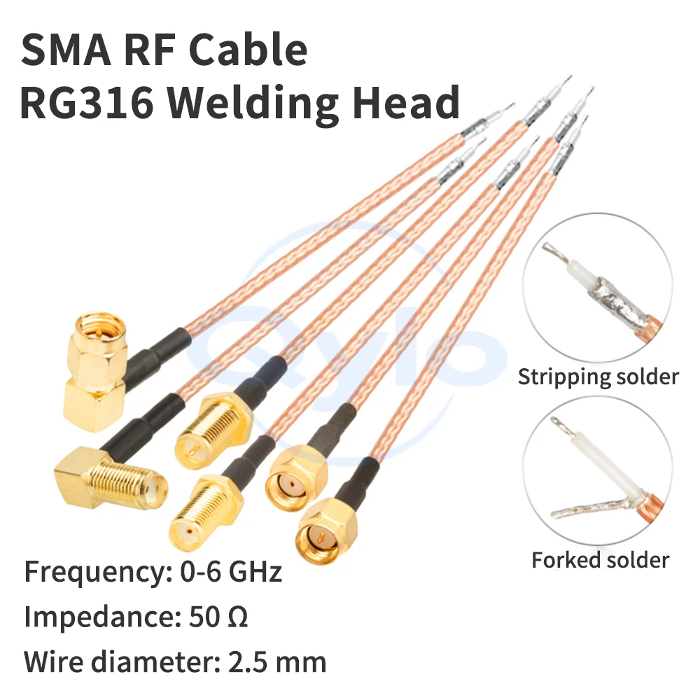(1 pcs) SMA Head Soldered Cable Connector SMA Male Adapter Cable RG316 Extension Cable Solder Pad Wire PCB Circuit Board Wire