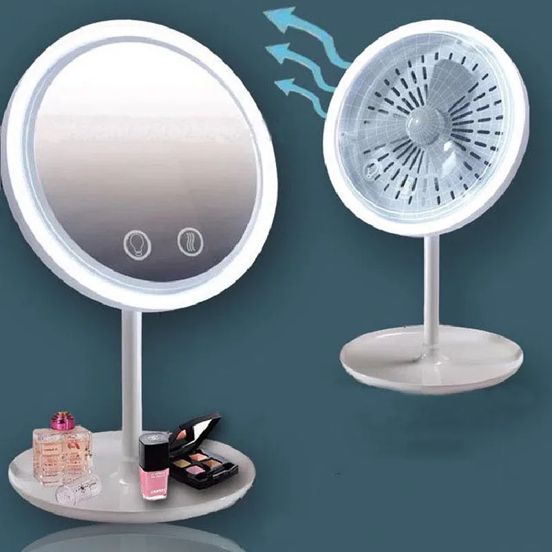 

Portable LED Light Makeup Mirror Vanity Lights Compact Make Up Pocket Mirrors Vanity Cosmetic Hand Folding Led Mirror Lamp Gift