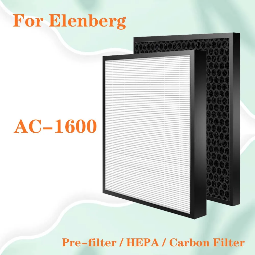 

For Elenberg AC-1600 air purifier Replacement Air Purifier HEPA and Carbon Filter