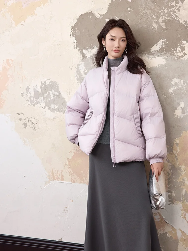 

Jiancha Bread Sle 90 White Du down ort Puffer Jaet Warmth And Comfortable Women's Faion Commute Sle Zipper Closure