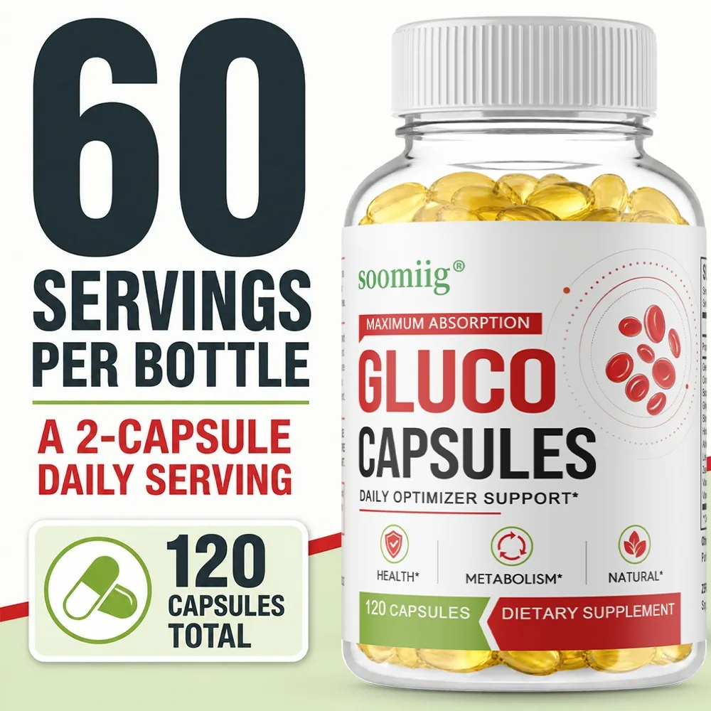 Gluco Supplements - Premium Formulated Natural Ingredients, for Health and Holistic Wellness, 120 Capsules