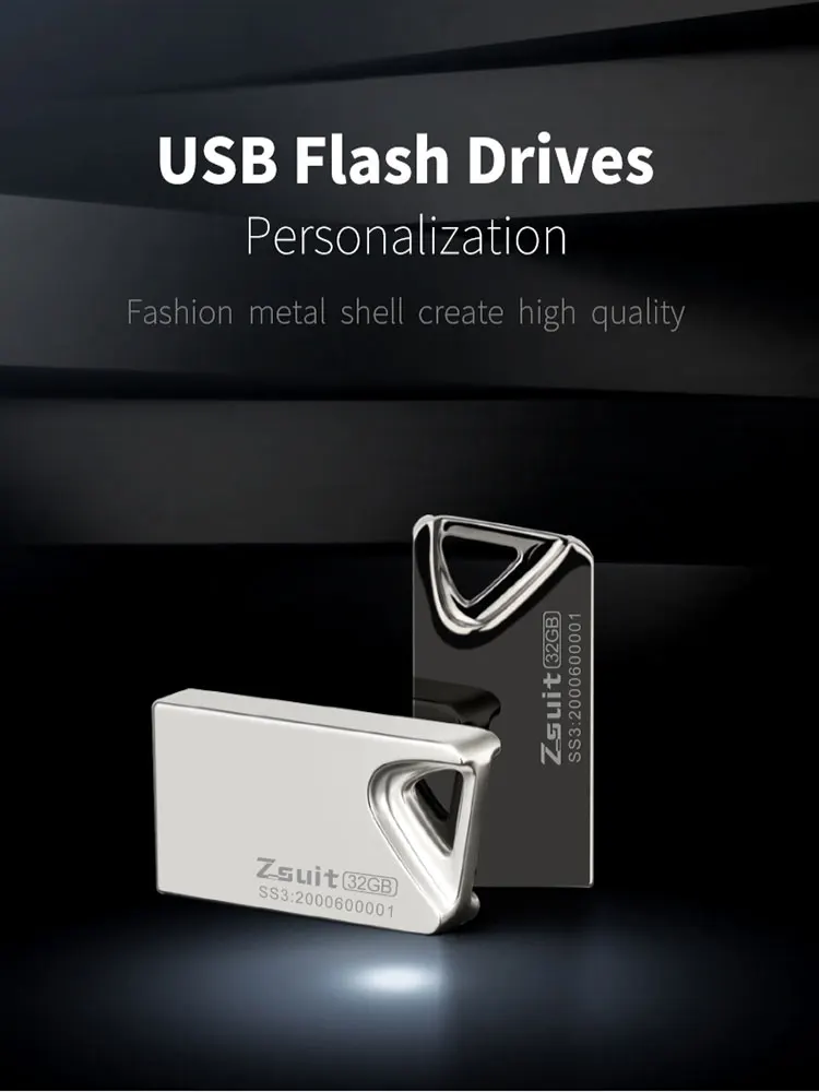Creative Mini USB Stick Metal USB Flash Drive 64GB Gold Pen Drive Memory Sticks Logo Custom Business Gift USB Drives Free Shipp