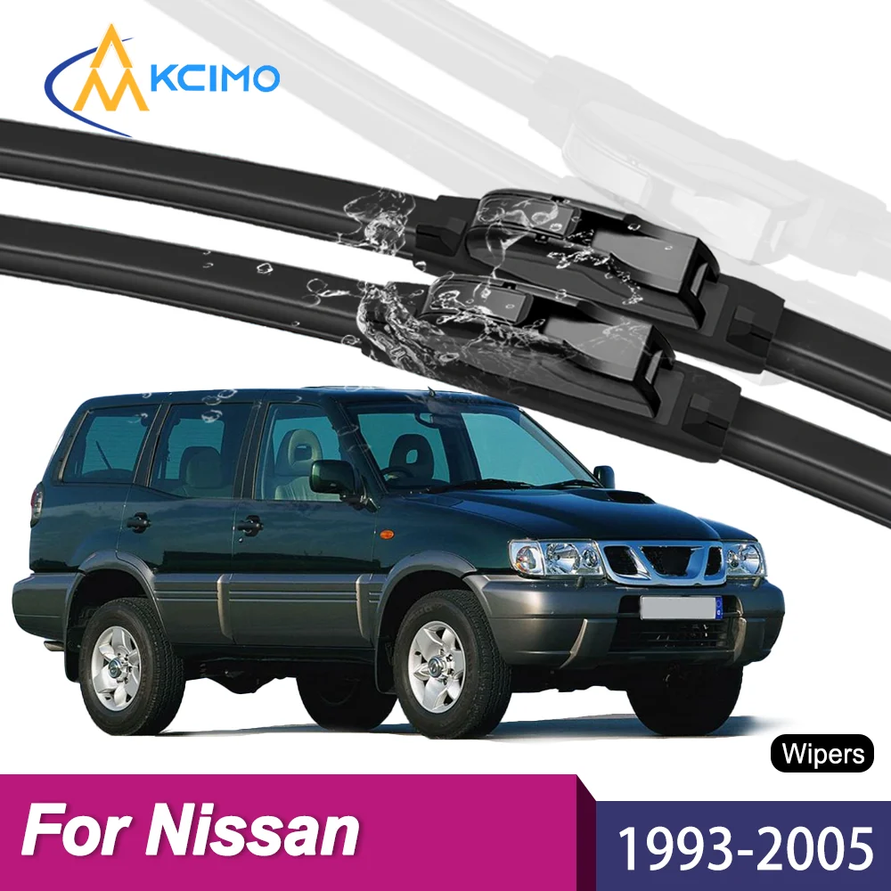 Upgrade Your Wiper System 2PCS Premium All-Season Rubber Blades For Nissan Terrano II R20 1993-2005 Long-Lasting Clear Vision