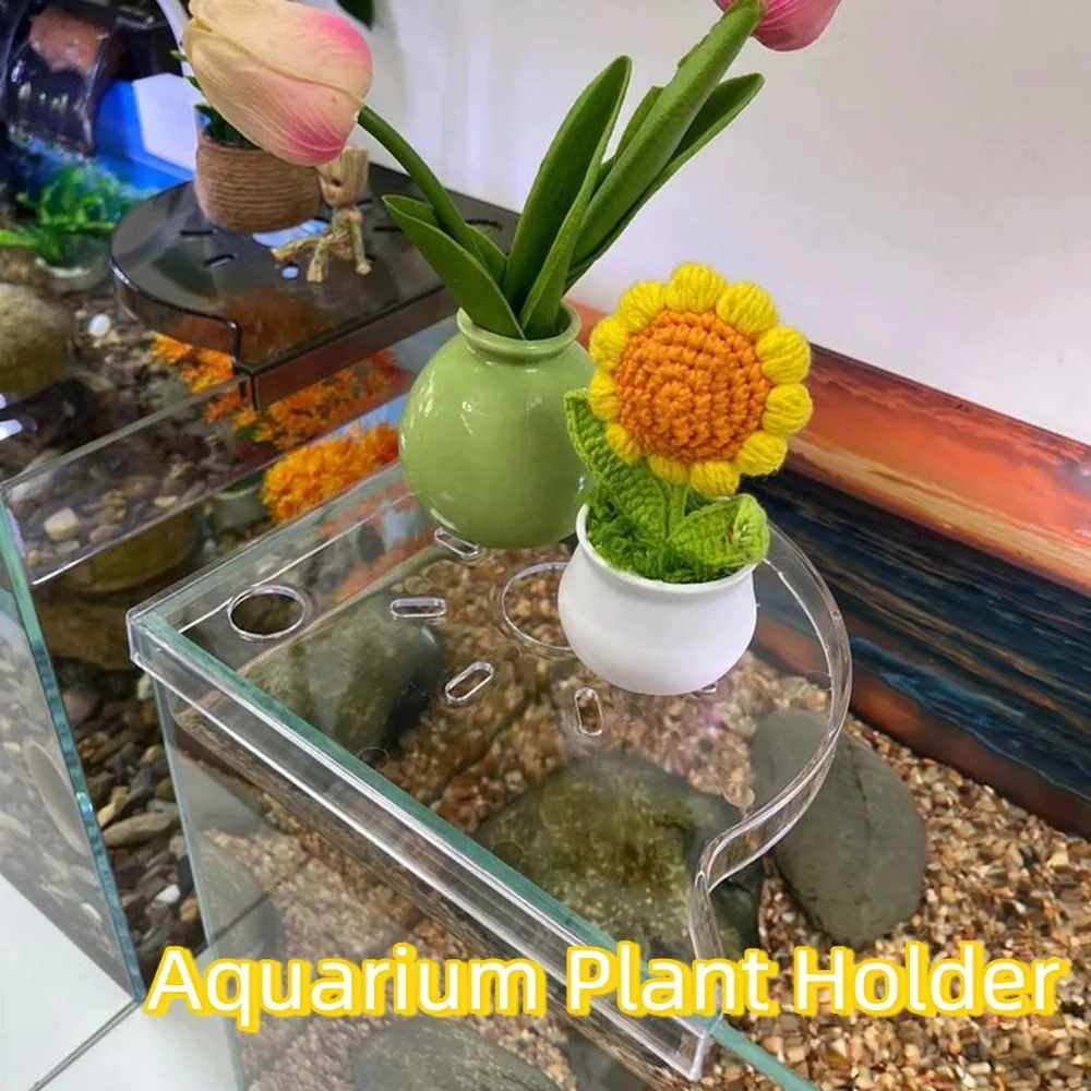 

Triangle Fish Tank Corner Storage Rack Punch-free Easy Installation Aquarium Plant Holder Space Saving Decorative Coral Bracket