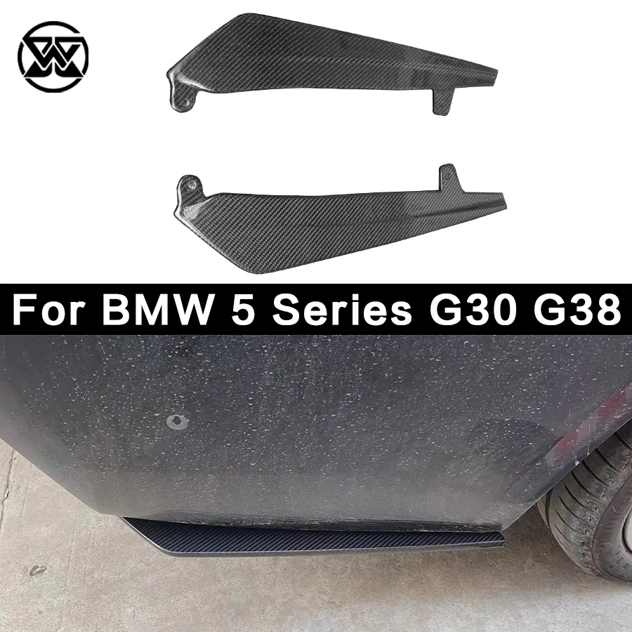 

For BMW 5 Series G30 G38 530 540i Carbon Fiber Rear Bumper Diffuser Side Canards Fins Winglet Splitter Guard Plate Body Kit