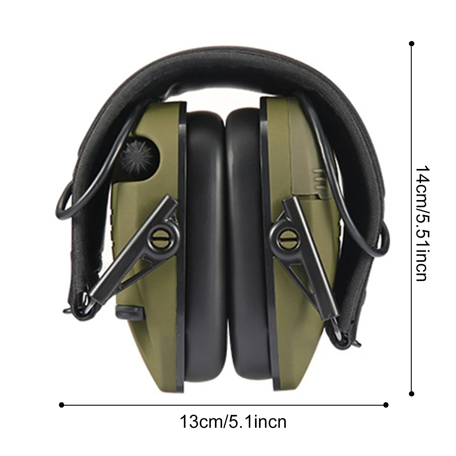 Slim Electronic Shooting Ear Protection Earmuffs with Low Profile NRR 23 dB Anti-noise Headphone Headset Foldable for Hunting