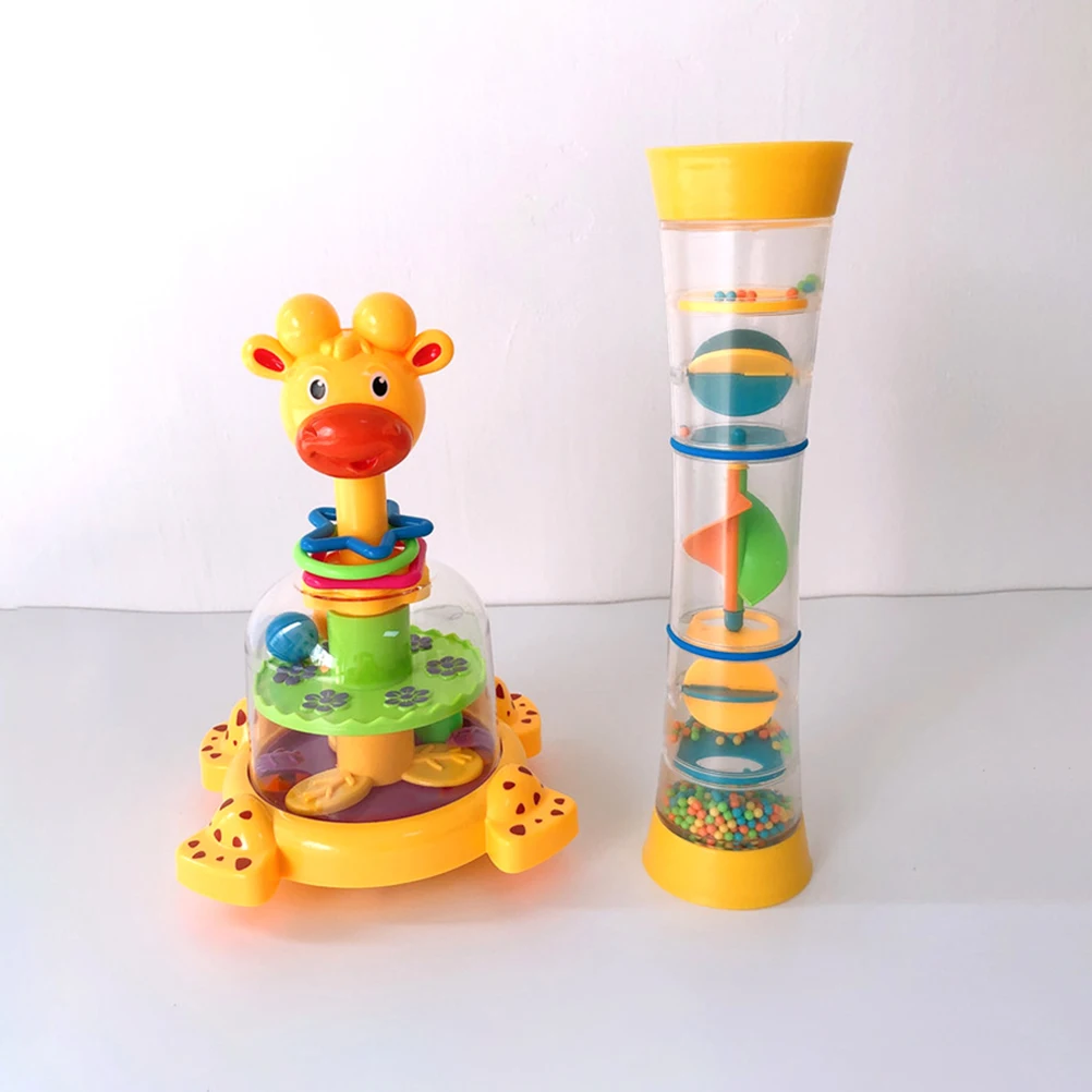 

Rain Sound Kaleidoscope Red Plastic Auditory Educational Toy Babies Hand Eye Coordination Infant Grasping Skill Cognitive