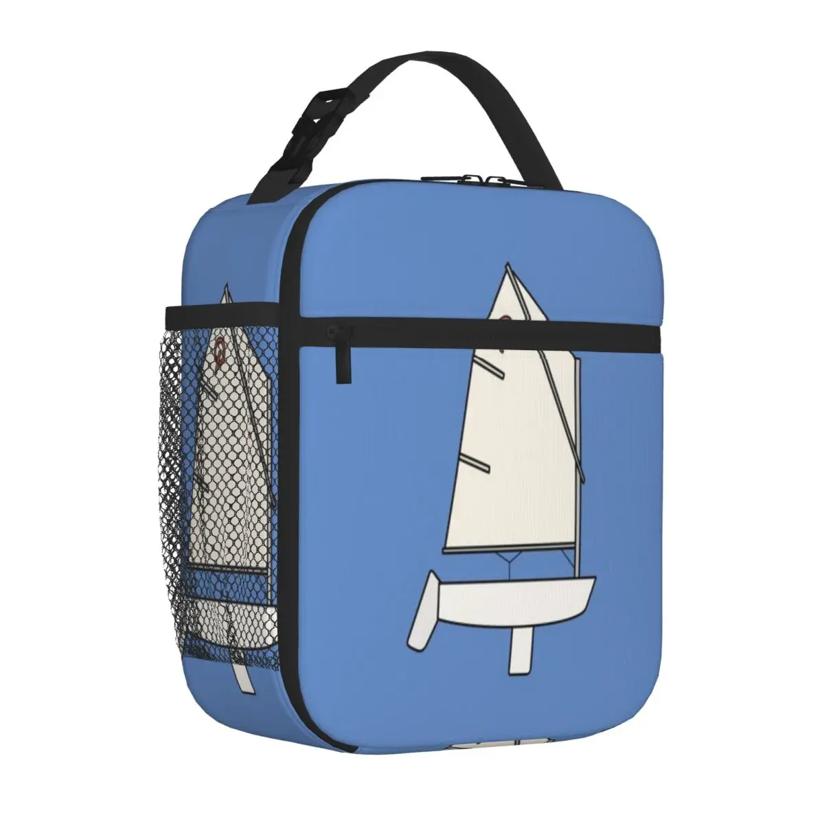 Sac à déjeuner étanche de style militaire blanc, best-seller, motif voilier optimiste, pour le transport de collations pour animaux de compagnie
