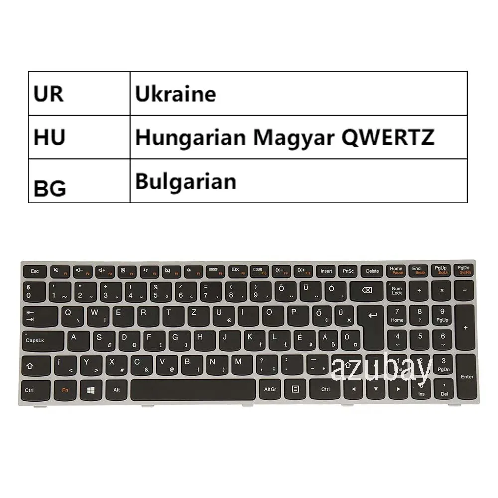 UR Russian Bulgarian Hungarian Keyboard For Lenovo 300-15ibr 300-15isk 300-17ISK 305-15ABM 305-15IBD 305-15IBY 305-15IHW G50-70m