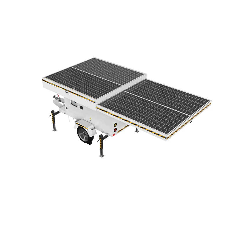 S600-19 Mobile Portable Solar Generator Solar Tower Light Solar Safety Trailer Telescopic Mast