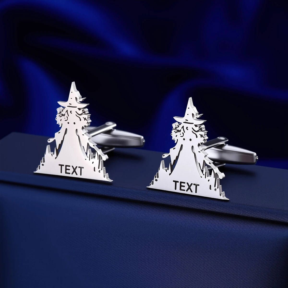 

Customized Name Men's Witch Cufflinks Customized Suit Shirt Stainless Steel Buttons Sports Jewelry Gifts