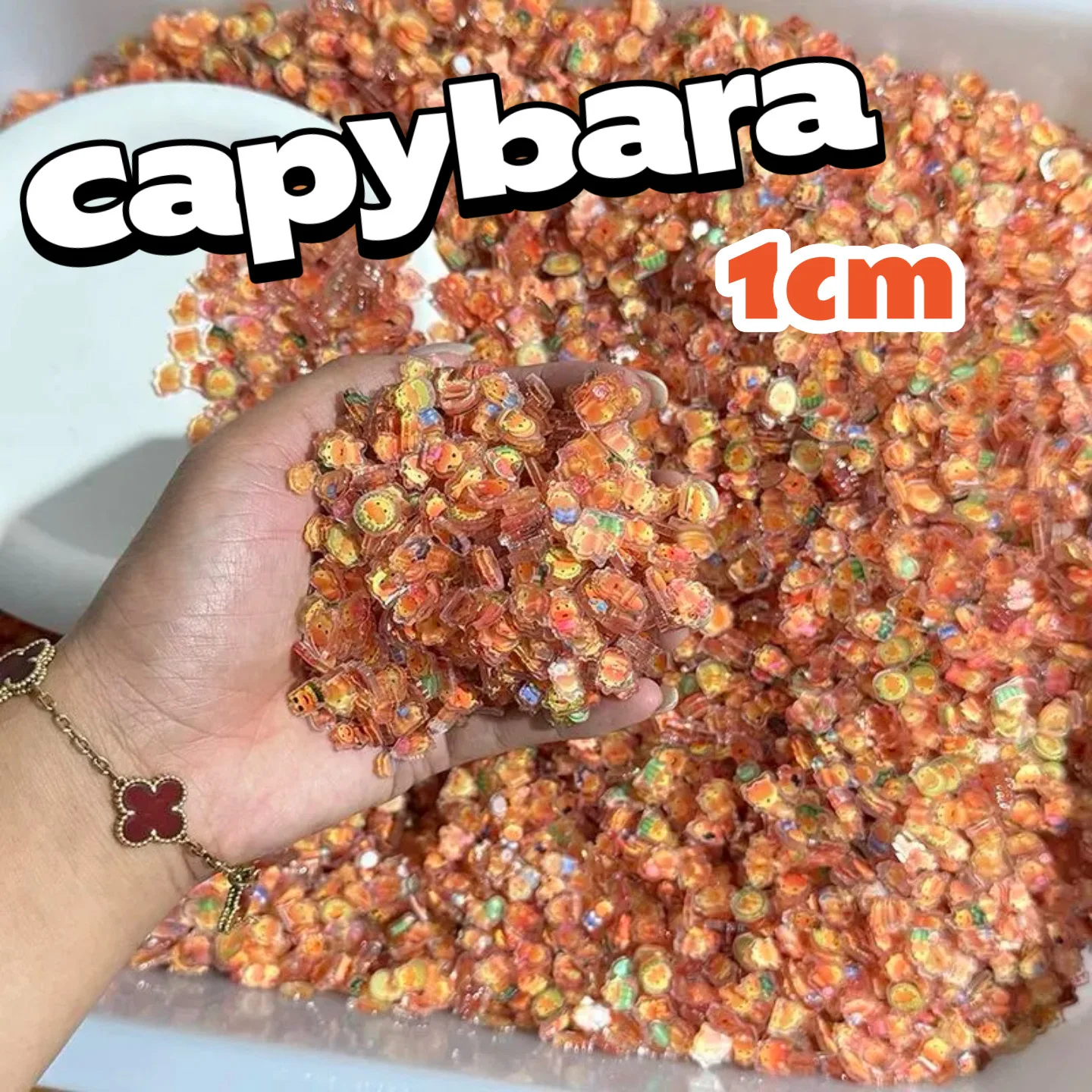 50-800pcs1/2cm Mini Capybara Acrylic Board DIY Decorations for Fridge Magnets Phone Case Materials Anime Cartoon Gifts and Toys