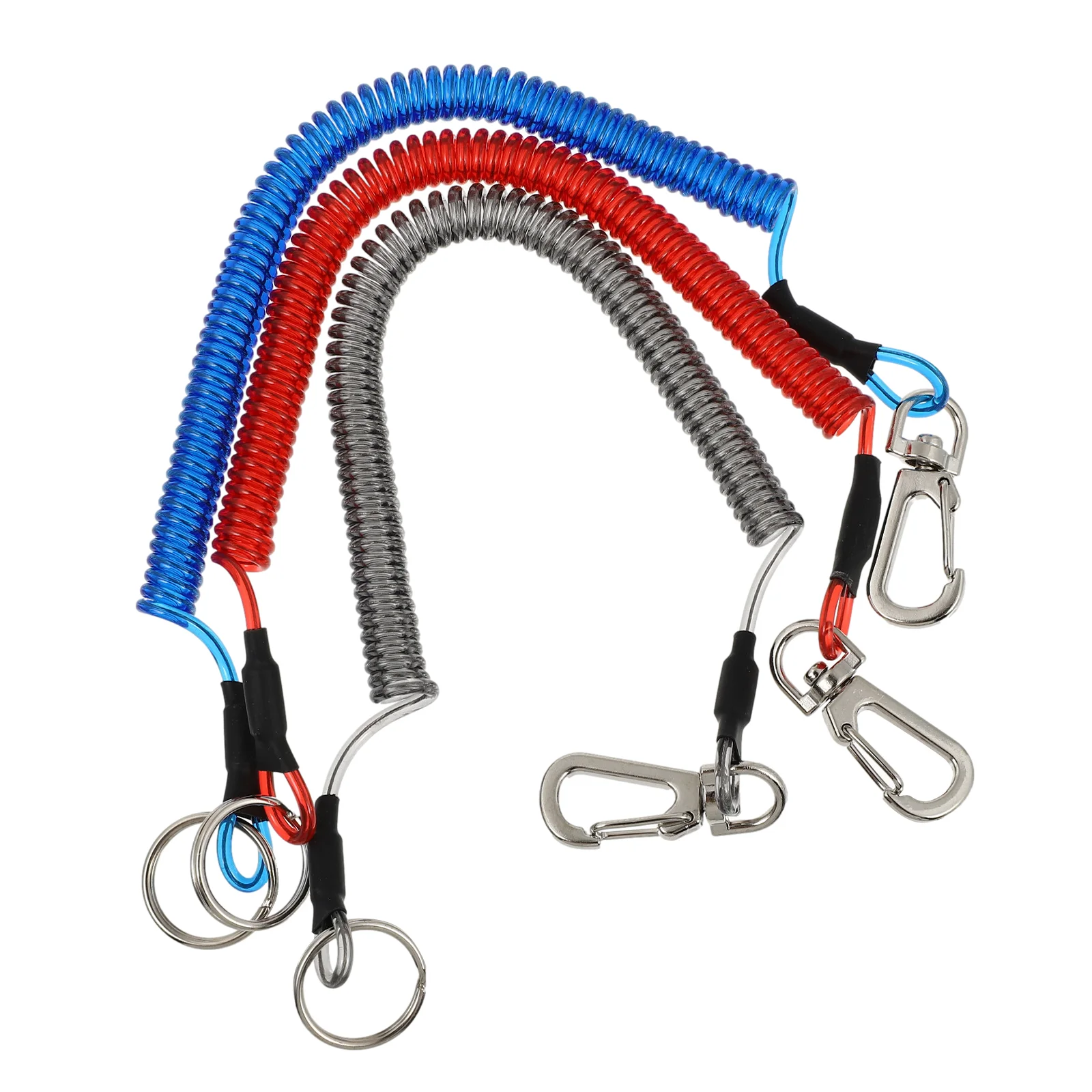 3 Pcs Carabiner Miss Rope Man Key Lanyard Co Steel Wire Bait Net Fishing with Buckle