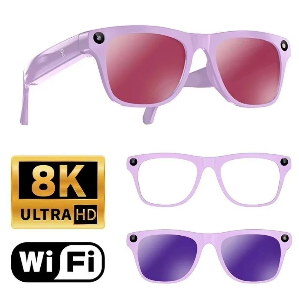 8MP HD Camera AI Smart Glasses Photo Recording Video Recording Smart Video Glasses Bluetooth Call Waterproof Smart AI Glasses