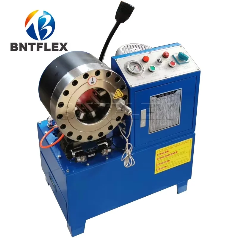 Automatic Hydraulic Hose Crimping Machines Rubber Material New Condition Factory Construction Industries Manual PLC Operated