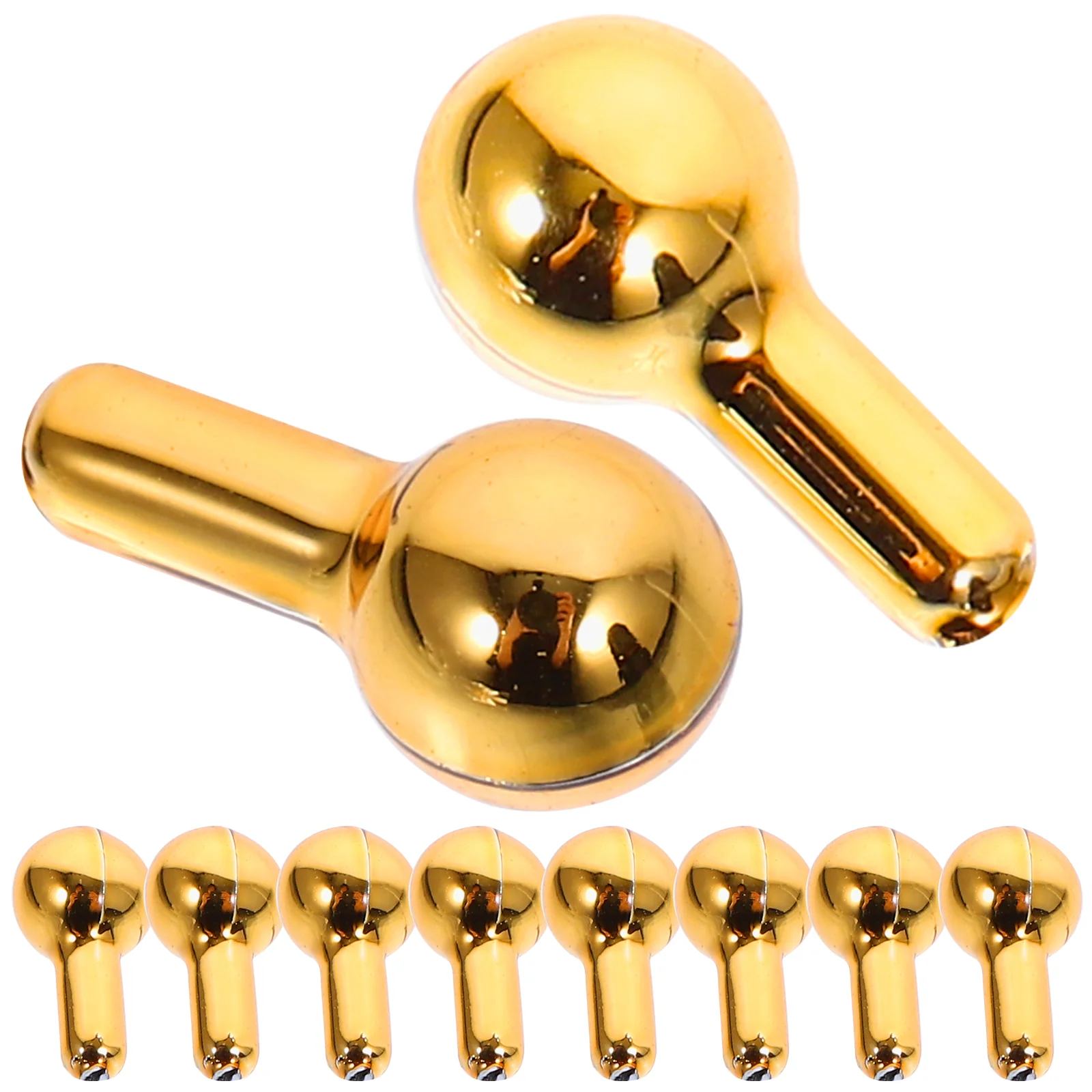 10 Pcs Golden Handles Miniature Dollhouse Door Knobs 1 12 Scale Smooth Realistic Look Easy Furniture Decor Tiny