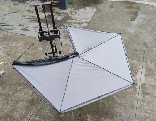 270 Degree Waterproof 600D Oxford Cloth 2 Fan-Shaped Car Awning Boneless Fan-Shaped Tent Rain Canopy Independent Without Legs.