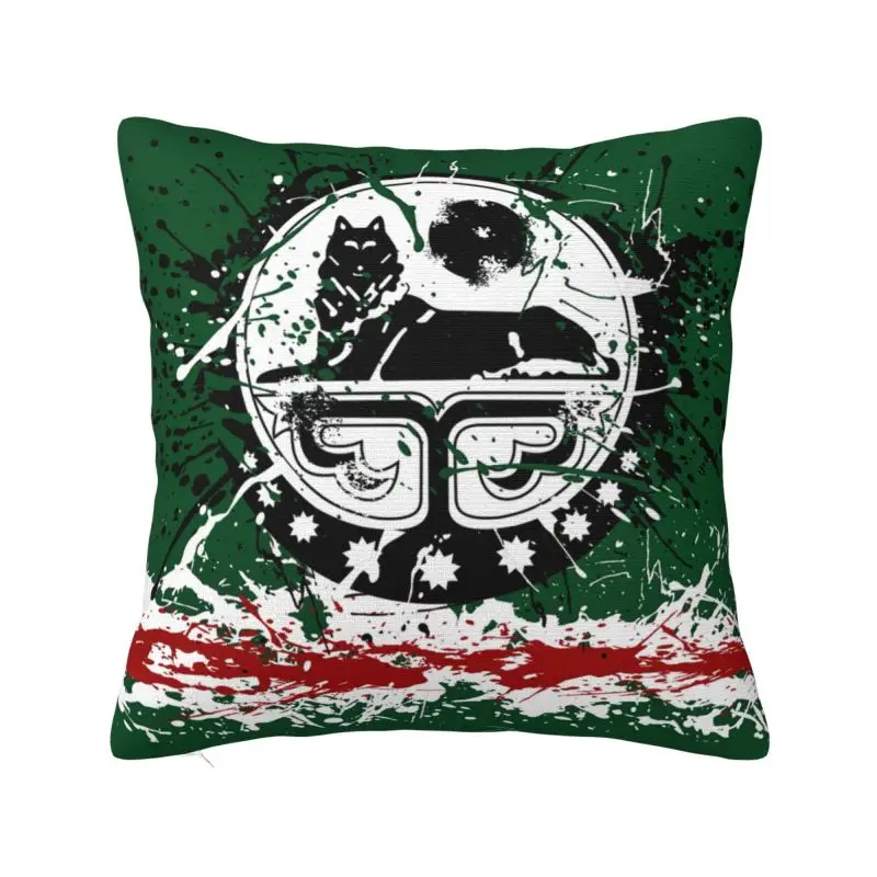 

Chechen Flag Pillow Case 40x40cm Living Room Decoration Nordic Chechnya Power Wolf Cushion Decoration Salon Square Pillowcase