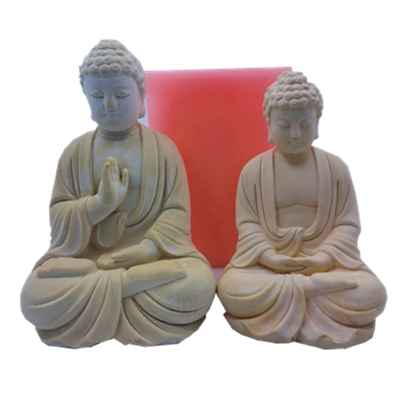 Best Buddha Design 3D Silicone Candle Mold Cast Mould Large Size Buddha Silicone Mold Resin Gypsum Crafts Making