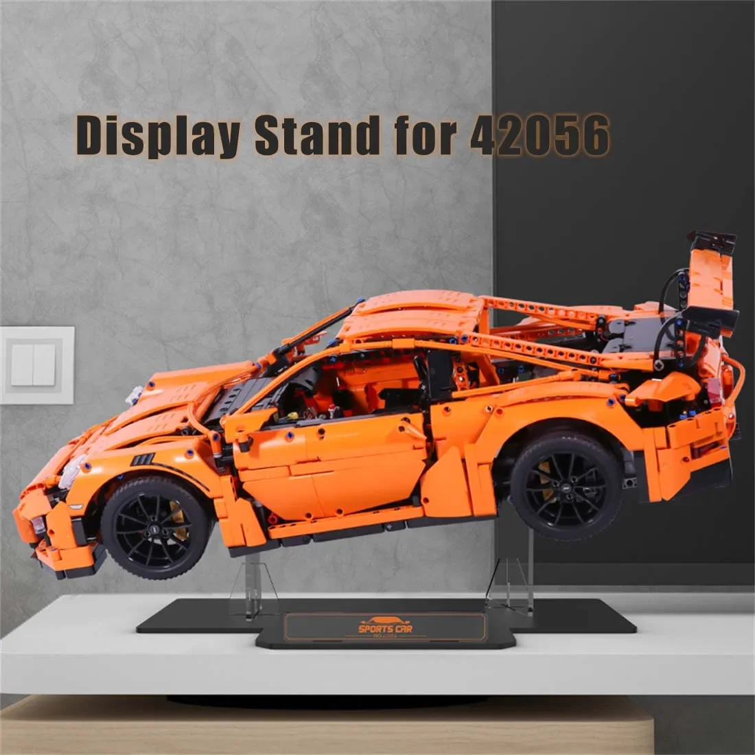 Imagem -02 - Acrílico Display Stand para Lego High-tech 42056 Gt3 rs Super Carro de Corrida Brinquedos Blocos de Construção Apenas