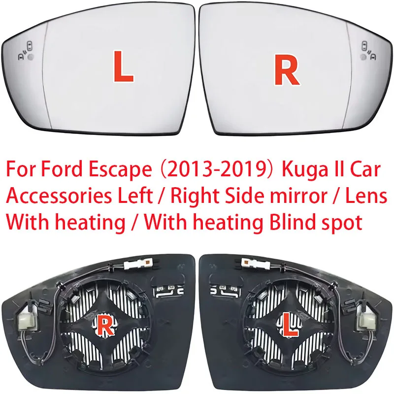 Für Ford Escape (2013-2019) Kuga II Autozubehör: Linker/Rechter Außenspiegel/Linse mit Heizfunktion/Heizfunktion und Toter-Winkel-Erkennung