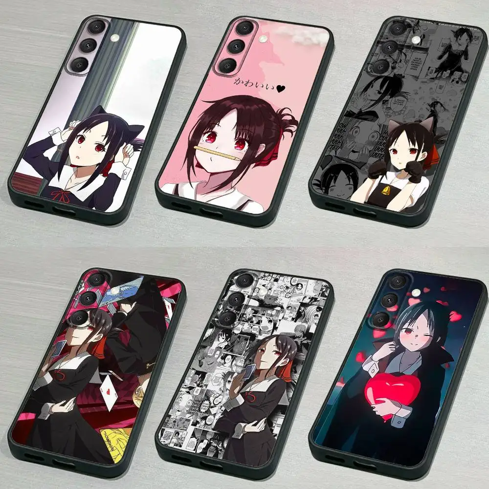 Custodia per telefono K-Kaguya-s Sama per Samsung S 25,24,23,22,30,21,10,9,Ultra,Plus,Lite,FE,4,5G Custodia morbida nera