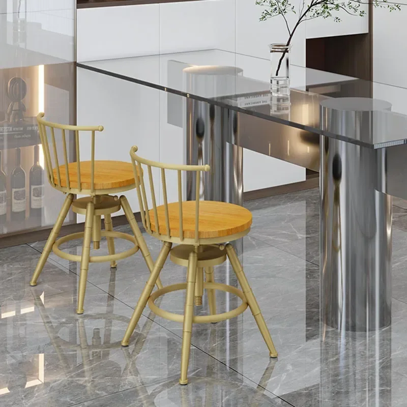 Asian Designer Bar Chairs Luxury Breakfast Waterproof Makeup Office High Reception Bar Chair Gaming Sgabello Bar Cafe Furniture