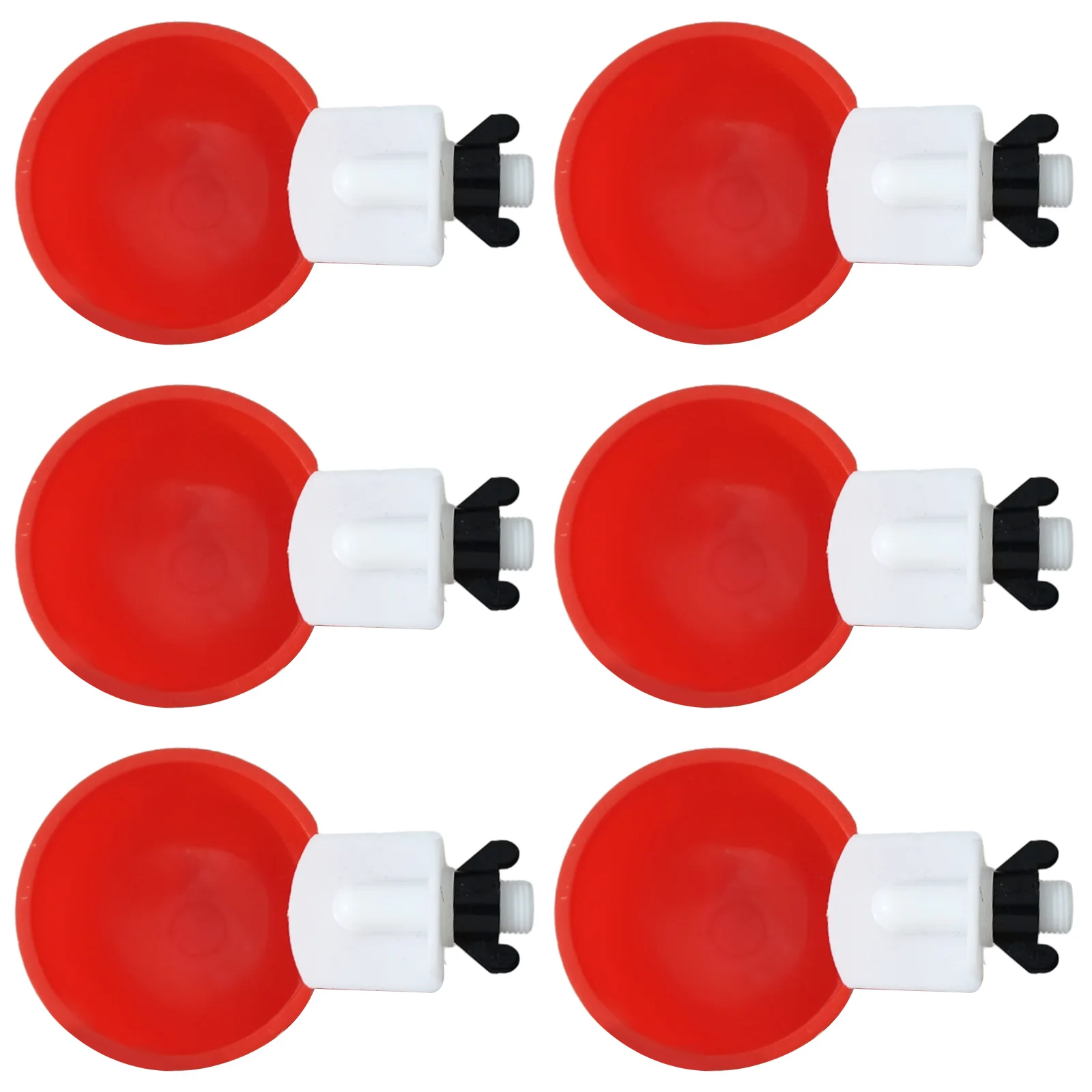 6Pcs Poultry Drinking Bowl Feeder Waterproof Automatic Chicken Feeder Farm Animal Drinking Water Feeder Chick Coop Accessories