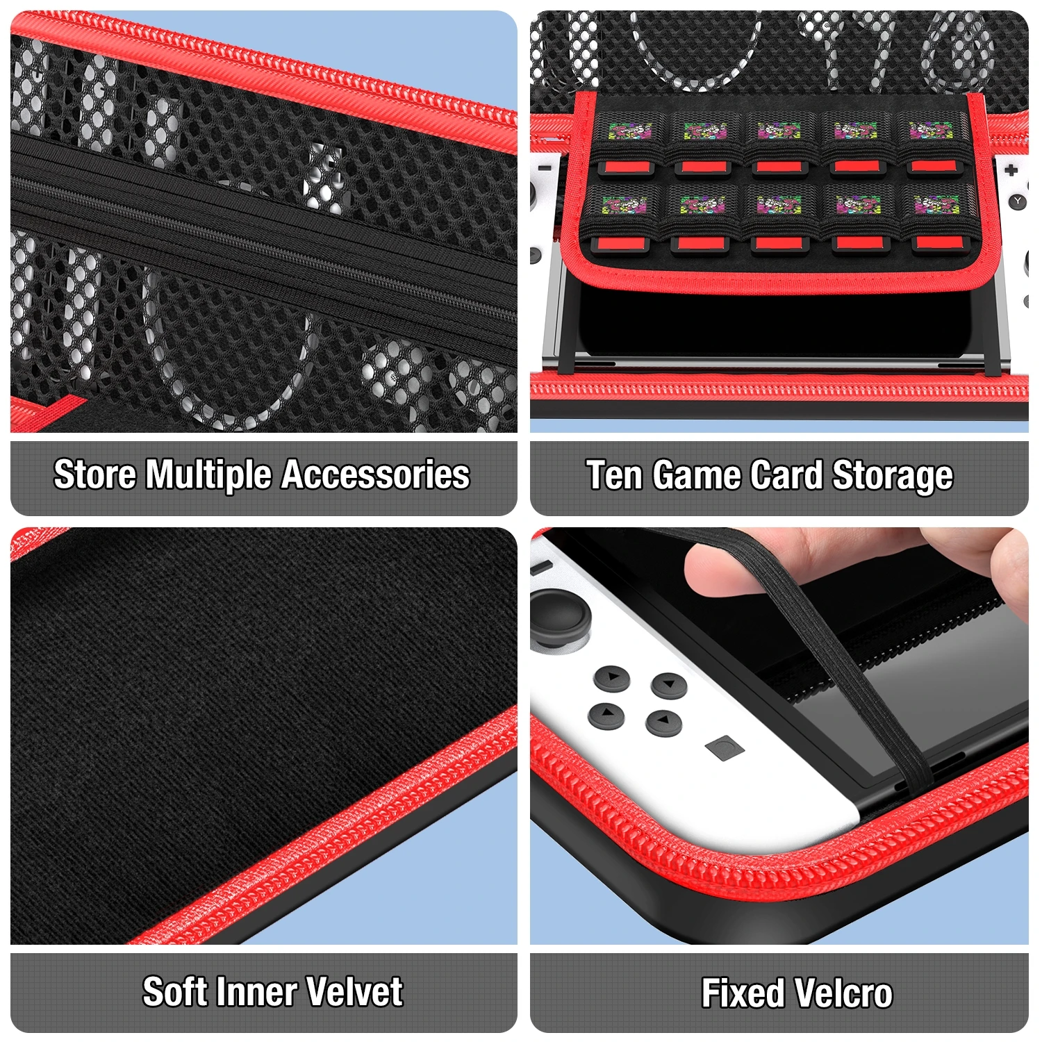 Nintendo Switch用防水ポータブル保護ケース,Nintendo Switch用収納バッグ,オン/オフスイッチ,コンソールアクセサリー